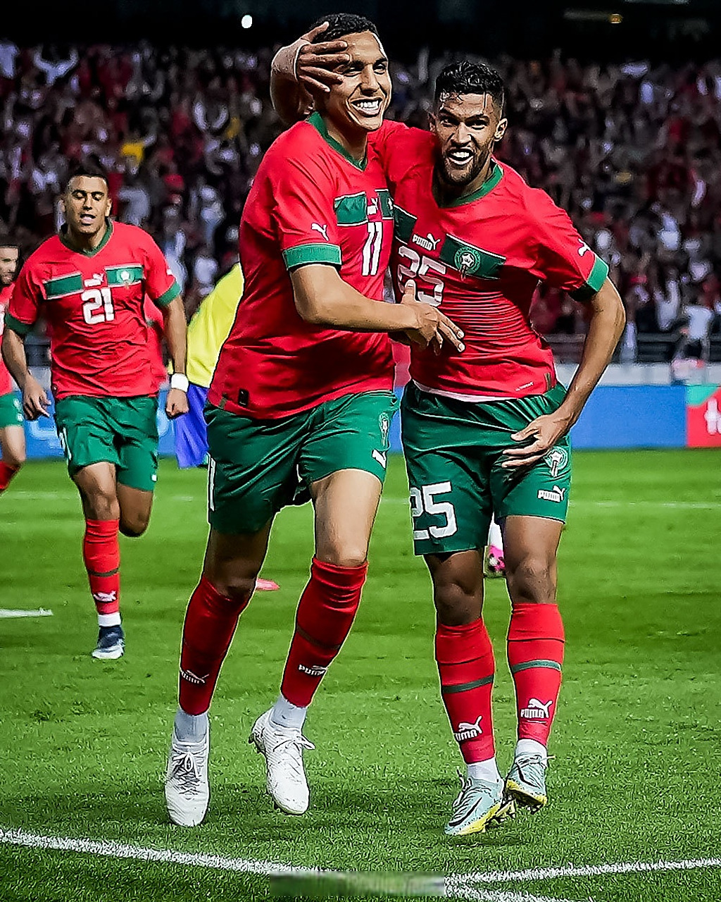 摩洛哥队技高一筹，晋级半决赛